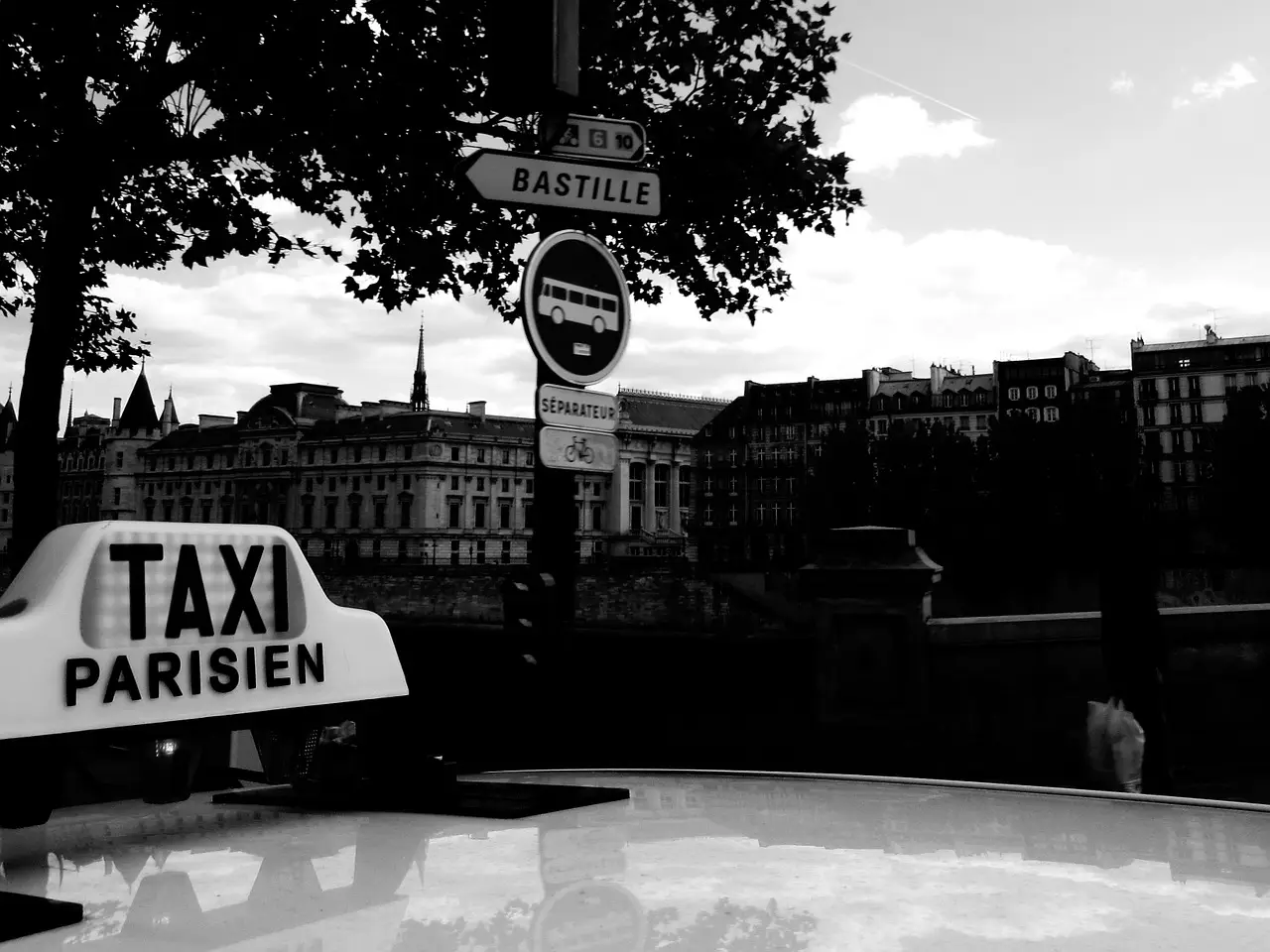 Un taxi conventionné dans la région parisienne